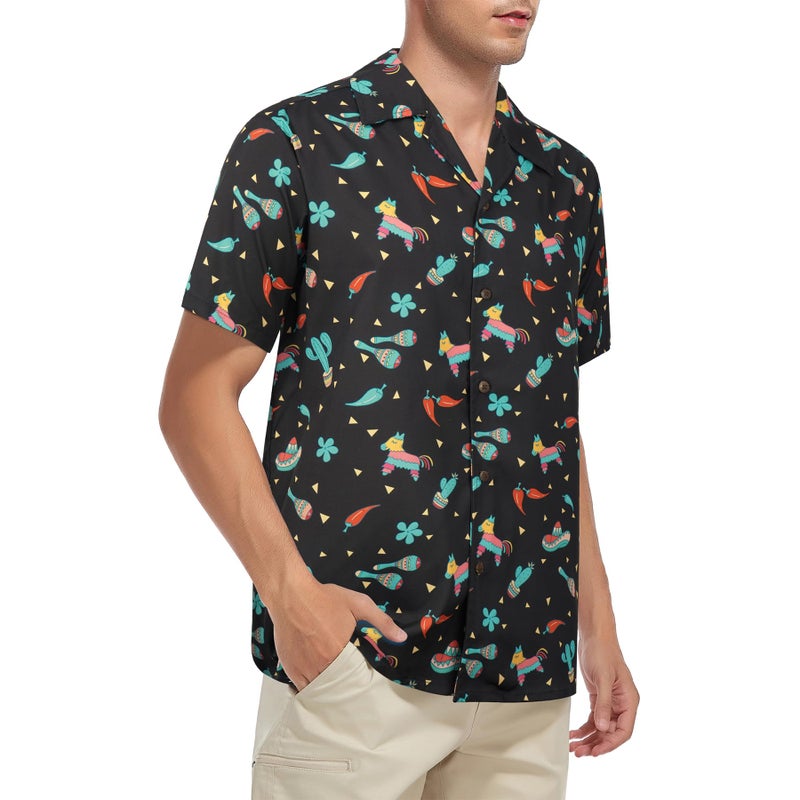 Zando Funny Mexican Shirts for Men Short Sleeve Button Down Hawaiian Shirt Tropical Cinco De Mayo Shirt Beach Vacation Fiesta Shirt Costume Casual Cinco De Mayo Outfit Lake Blue Horse Shirt Medium - Image 4